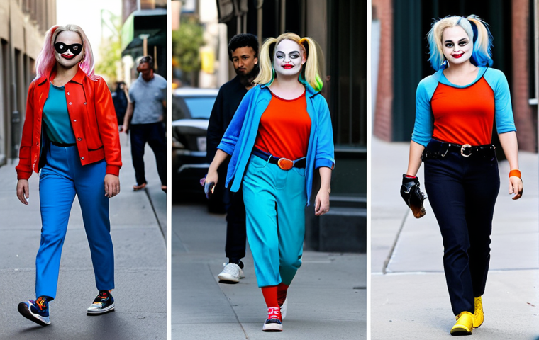 Margot Robbie와 하비 퀸 캐릭터 분석 - **
Margot Robbie as a confident film producer on a movie set, wearing a stylish, fully clothed prof... Margot Robbie와 하비 퀸 캐릭터 분석 - **
Margot Robbie as a confident film producer on a movie set, wearing a stylish, fully clothed prof...