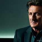 Sean Penn의 정치 활동과 배우로서의 양면성 - **Prompt 1: The Actor-Activist's Reflection**
    A powerful, artistic portrait of Sean Penn (age 60...